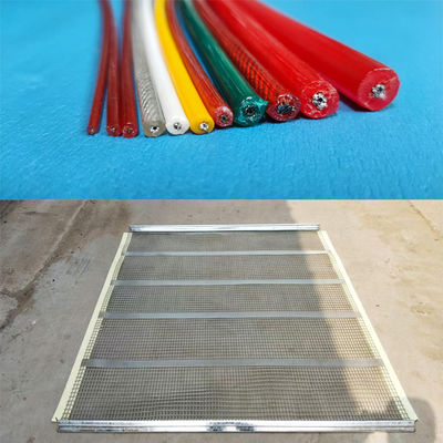 Temperatur Größe 3 mm X 5 mm Polyurethan-Bildschirmnetz mit Edelstahldraht im Inneren