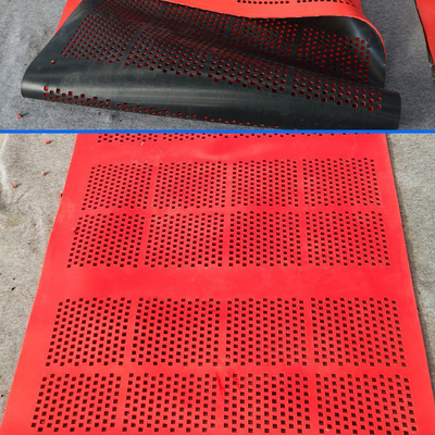 1.25m Selbst-Reinigende Gummiplatte für Vibrationssiebe Rot Weich Schwarz Hart